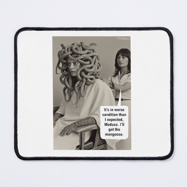 Item preview, Medusa at the Hairdressers Joke. designed and sold by IanBakerToons.