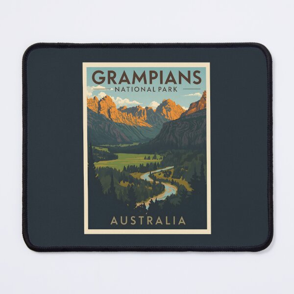 Item preview, A Vintage Illustration of Grampians National Park - Australia designed and sold by GoodOldVintage.