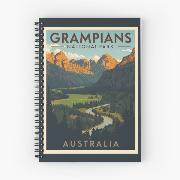 Item preview, A Vintage Illustration of Grampians National Park - Australia designed and sold by GoodOldVintage.
