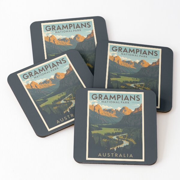 Item preview, A Vintage Illustration of Grampians National Park - Australia designed and sold by GoodOldVintage.