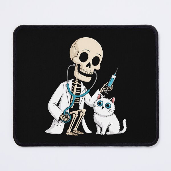Item preview, Skeleton Hug Cat Vet Tech Veterinarian Veterinary Halloween designed and sold by Bandikonsalez.