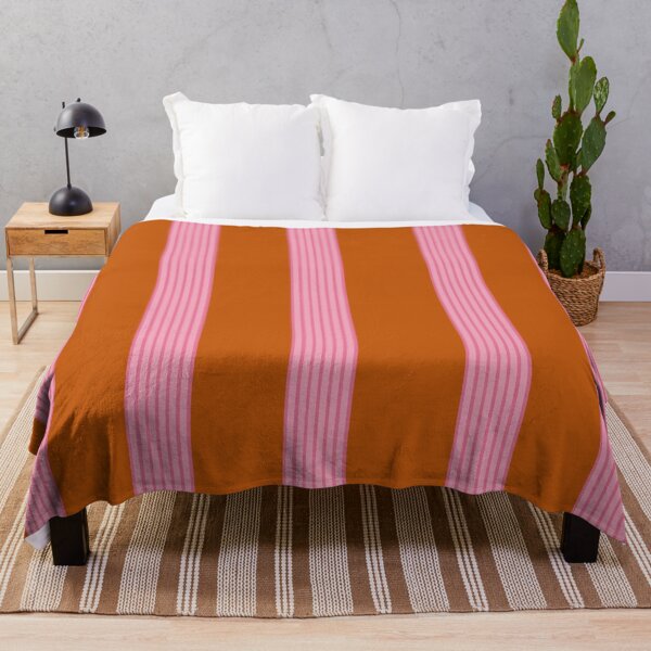Item preview, Stripy Bands Pattern Pink and Burnt Orange designed and sold by OneThreeSix.