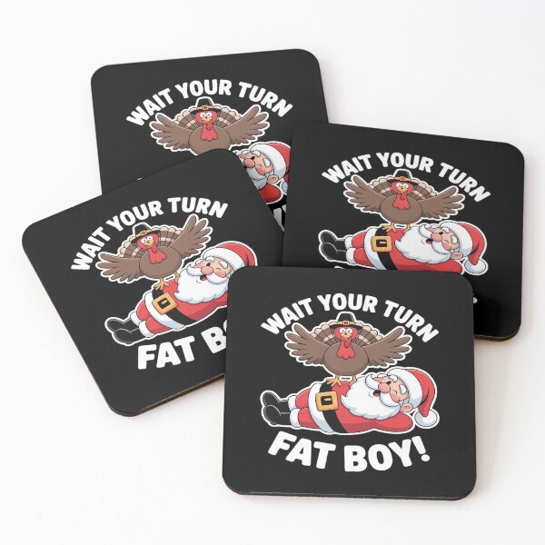 Item preview, Wait Your Turn Fat Boy Funny Turkey Santa Thanksgiving designed and sold by ticlitule.