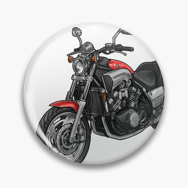 Item preview, Yamaha V-Max 1200 1995 (Orangish Red) for Motorcycle Riders designed and sold by MotoApparelHub.