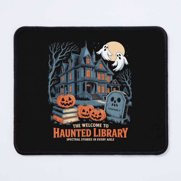 Item preview, Welcome To The Haunted Library Book Lovers Halloween designed and sold by ticlitule.