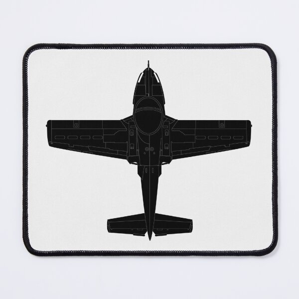 Item preview, Aircraft - T-37-Trainer - Top - Black - Metal X 300 designed and sold by Military Insignia Products.