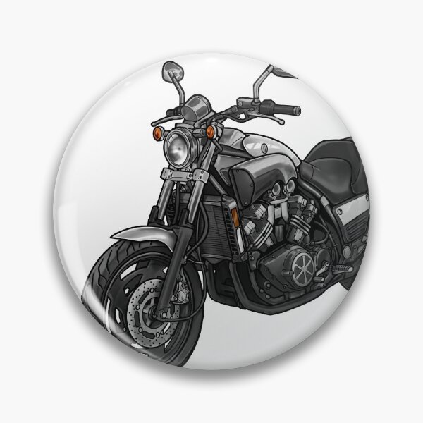 Item preview, Yamaha V-Max 1200 1996-1997 (Silver) for Motorcycle Riders designed and sold by MotoApparelHub.