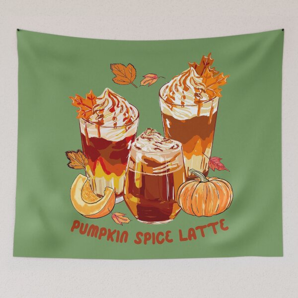 Item preview, Pumpkin Spice Latte Cozy Fall Illustration designed and sold by MaiZephyr.