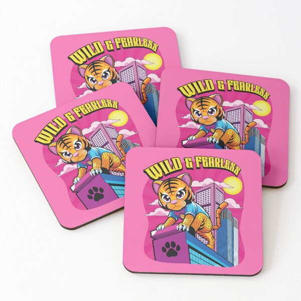 Item preview, Wild Fearless Cute Cub Kawaii Tiger Print designed and sold by FemmePod.
