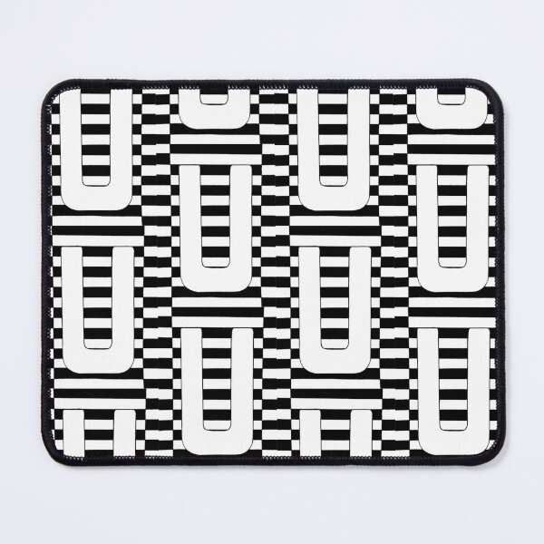 Item preview, Bold Black and White U Letter Art designed and sold by GTeoArt.