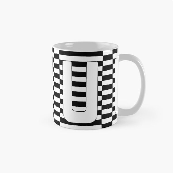 Item preview, Bold Black and White U Letter Art designed and sold by GTeoArt.