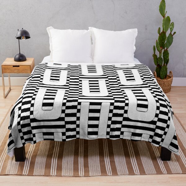 Item preview, Bold Black and White U Letter Art designed and sold by GTeoArt.