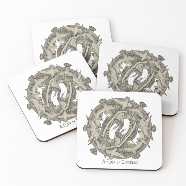 Item preview, Pigeon Paradox Escher Style Flying Birds designed and sold by GenNextPrint.