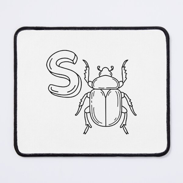 Item preview, An illustration of letter S stand for Scarab beetle designed and sold by rasagamastore.