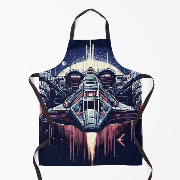 Item preview, Retro Futuristic Spaceship Pixel Art Design. designed and sold by The-T-In-Retro.