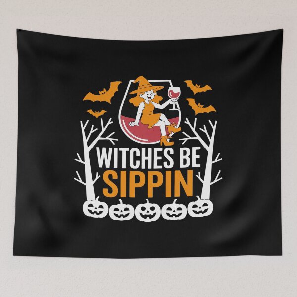 Item preview, Witches Be Sippin Halloween Drinking Party Witch Wine Lovers designed and sold by BiellaSar.