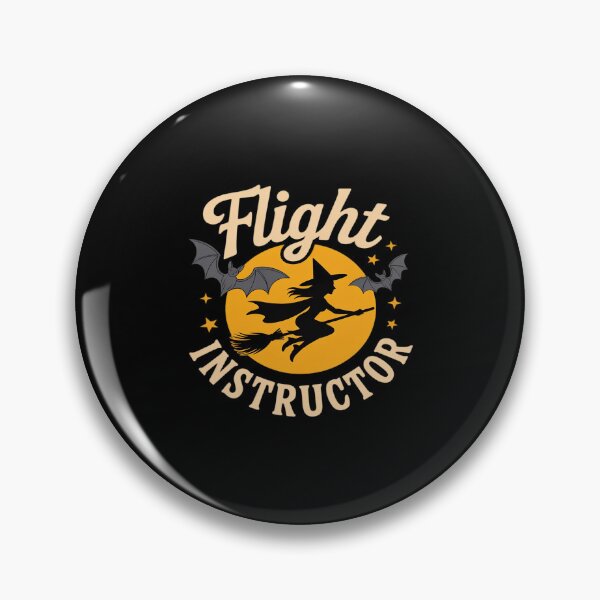 Item preview, Womens Flight Instructor witch broom bats pilot funny halloween designed and sold by BiellaSar.