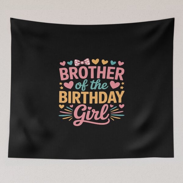 Item preview, Brother of The Birthday Girl Cute Pink Bow Family Matching designed and sold by KingsLife1994.