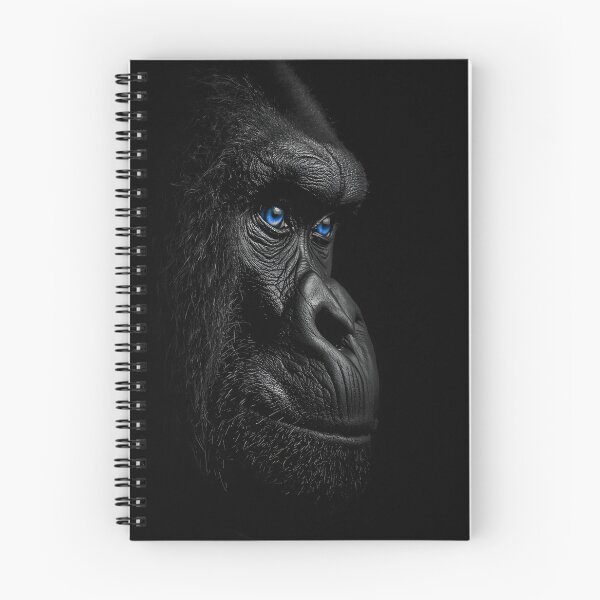 Item preview, Photographic Fade to Black Blue-Eyed Gorilla Portrait designed and sold by ShadeScapeArt.