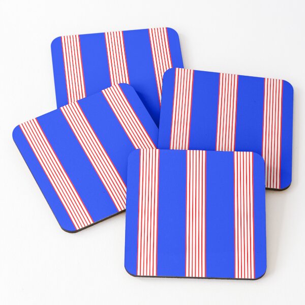 Item preview, Stripy Bands Pattern in Blue, Red and White designed and sold by OneThreeSix.