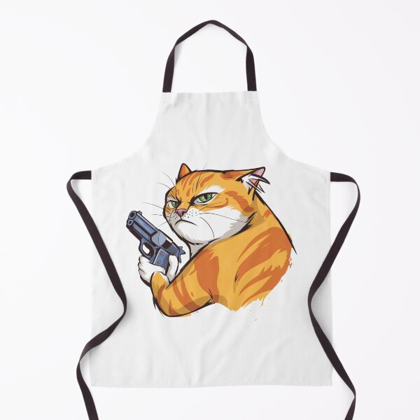Item preview, Funny Angry Cat Cartoon with Toy Gun designed and sold by MonkiFlipp.