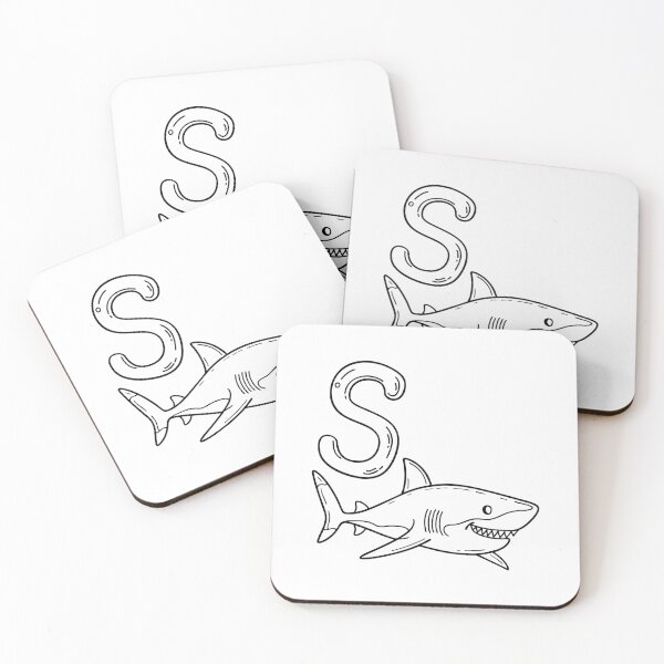 Item preview, An illustration of letter S stand for Shark designed and sold by rasagamastore.