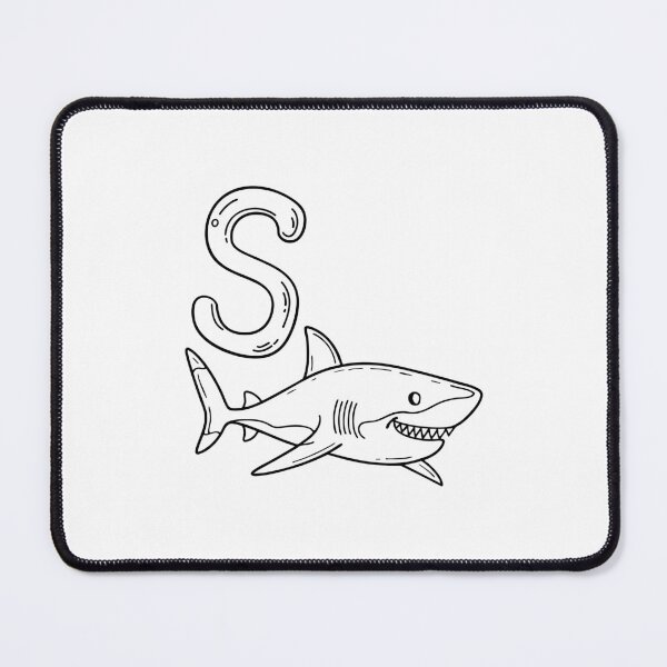 Item preview, An illustration of letter S stand for Shark designed and sold by rasagamastore.