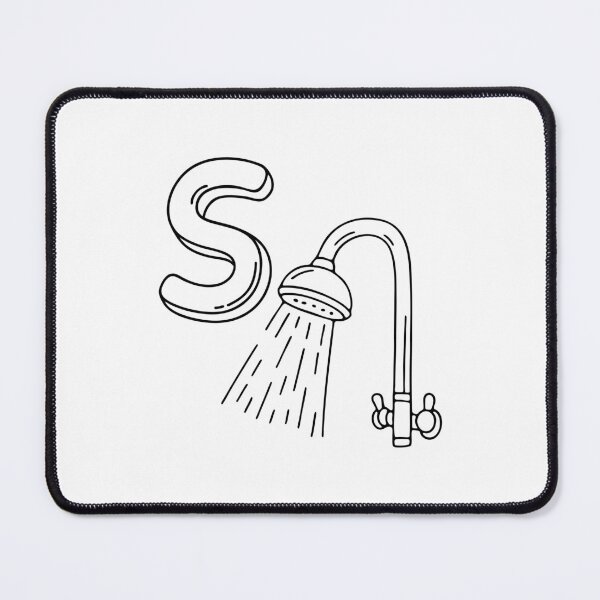 Item preview, An illustration of letter S stand for Shower designed and sold by rasagamastore.