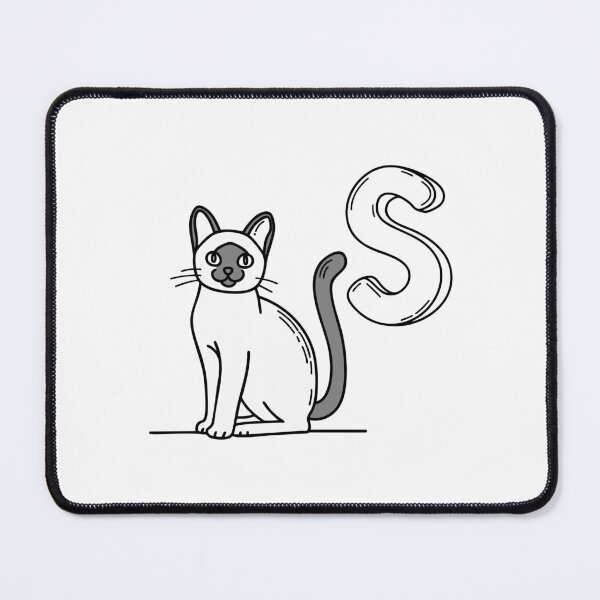 Item preview, An illustration of letter S stand for Siamese cat designed and sold by rasagamastore.