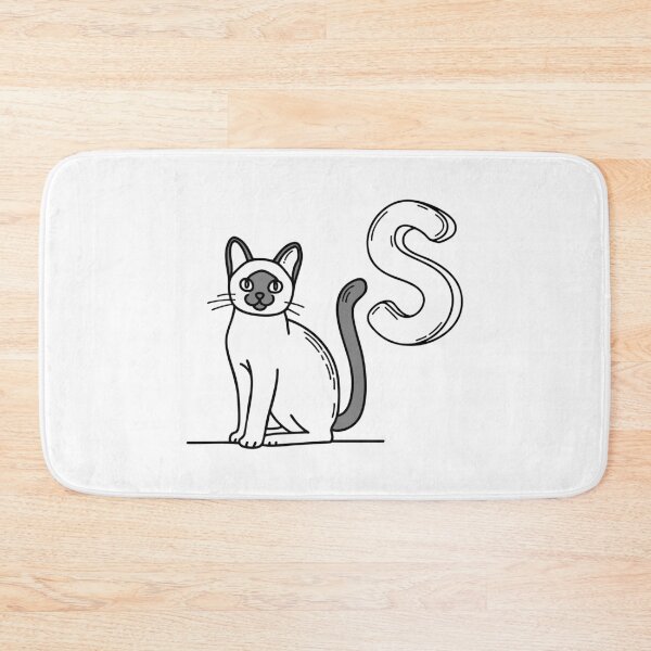 Item preview, An illustration of letter S stand for Siamese cat designed and sold by rasagamastore.