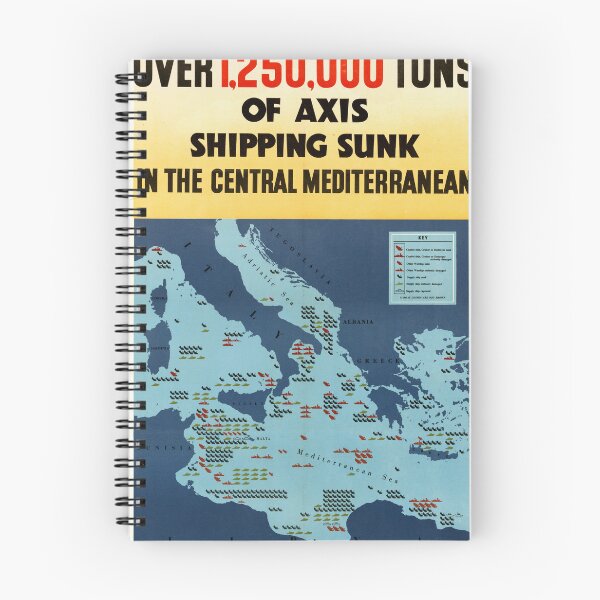 Item preview, WWII Propaganda Poster | Allied Naval Victory | Mediterranean Success | Axis Shipping Sunk | Vintage Historical Art designed and sold by artofuniverse.