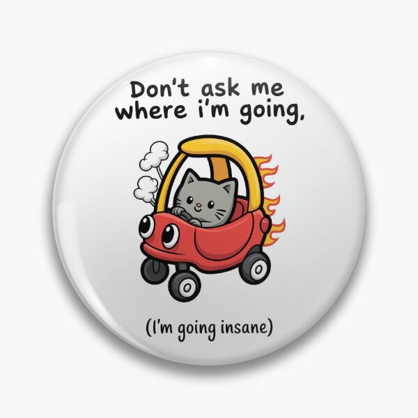 Item preview, Funny Cat Going Insane Meme Cartoon designed and sold by MonkiFlipp.