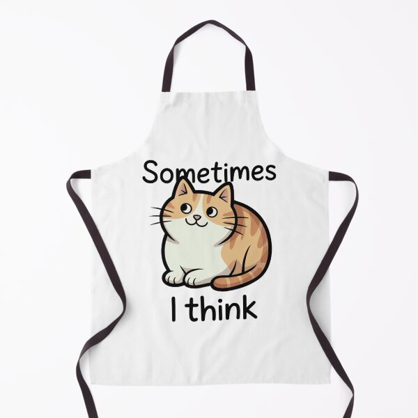 Item preview, Funny Cute Cat Sometimes I Think Design designed and sold by MonkiFlipp.