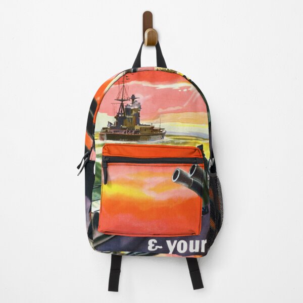 Item preview, WWII British Propaganda Poster | Dramatic Naval Scene at Sunset | Trust the Navy & Save with Savings Certificates designed and sold by artofuniverse.