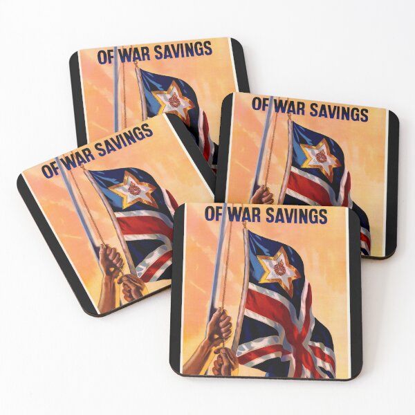 Item preview, Vintage WWII Propaganda Poster | Union Jack Flag | Raise the Standard of War Savings | Patriotic British Art Print designed and sold by artofuniverse.