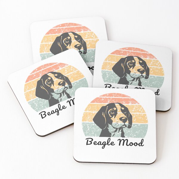 Item preview, Beagle Mood Retro Sunset - Cute Beagle Dog Lover Vintage T-Shirt & Stickers designed and sold by Fig Tree Lane - Art &Tees.