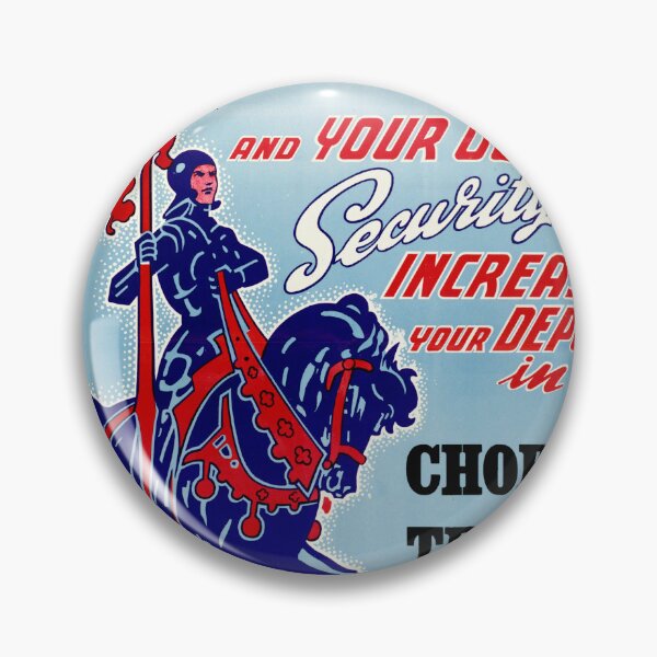 Item preview, Vintage Propaganda Art Poster | Knight on Horseback | War Savings Promotion | World War II Era | Patriotic & Financial Security designed and sold by artofuniverse.