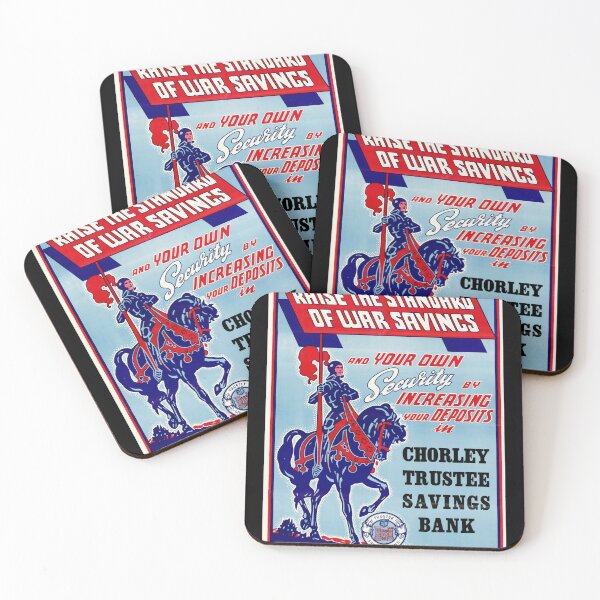 Item preview, Vintage Propaganda Art Poster | Knight on Horseback | War Savings Promotion | World War II Era | Patriotic & Financial Security designed and sold by artofuniverse.