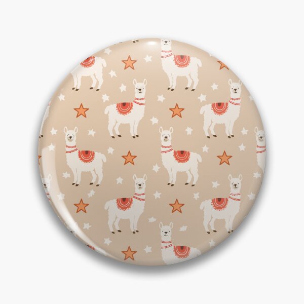 Item preview, Cute Llama Pattern – Kawaii Llamas with Stars Seamless Design designed and sold by WojcikDesigners.