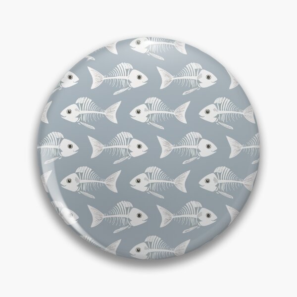 Item preview, Fish Skeleton Pattern – Cute Spooky Gothic Seamless Design designed and sold by WojcikDesigners.