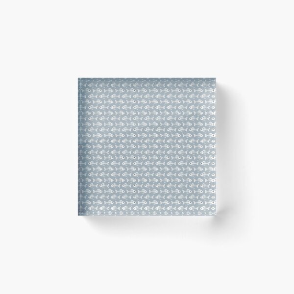 Item preview, Fish Skeleton Pattern – Cute Spooky Gothic Seamless Design designed and sold by WojcikDesigners.