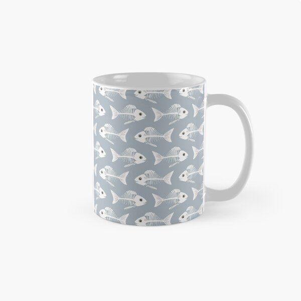 Item preview, Fish Skeleton Pattern – Cute Spooky Gothic Seamless Design designed and sold by WojcikDesigners.