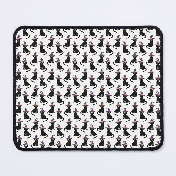 Item preview, Black Cat Witch Hat Pattern – Cute Gothic Wednesday Aesthetic Seamless Design designed and sold by WojcikDesigners.
