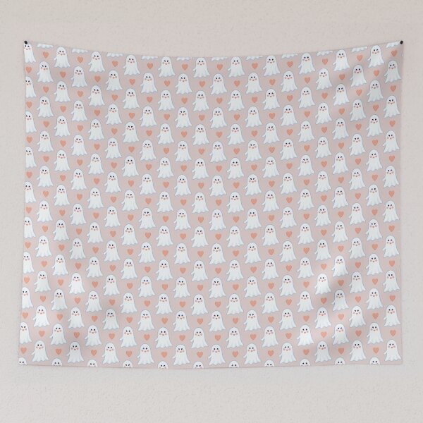 Item preview, Cute Pastel Ghosts Pattern – Kawaii Spooky Halloween Seamless Design designed and sold by WojcikDesigners.