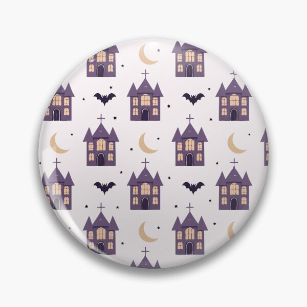 Item preview, Haunted House Pattern – Spooky Cute Seamless Halloween Design Inspired by Wednesday Aesthetic designed and sold by WojcikDesigners.