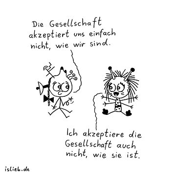 Vorschaubild zum Design Inakzeptanz islieb Cartoon von islieb