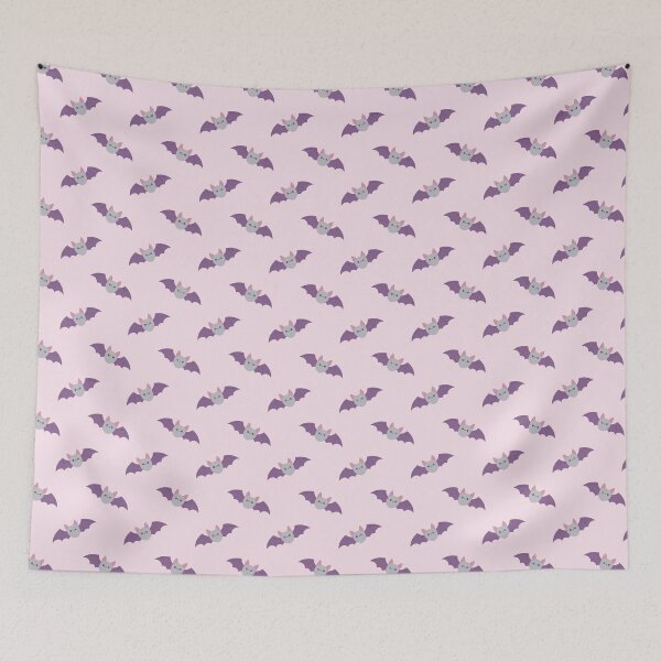Item preview, Kawaii Bat Seamless Pattern – Cute Spooky Halloween Illustration designed and sold by WojcikDesigners.