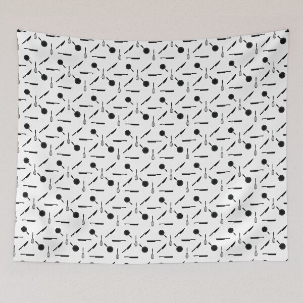 Item preview, Kitchen Tools Seamless Pattern – Minimalist Cooking Illustration designed and sold by WojcikDesigners.