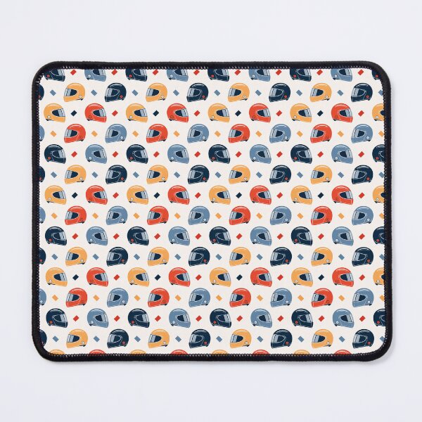 Item preview, Racing Helmet Seamless Pattern – Motorsport Helmets Retro Style designed and sold by WojcikDesigners.