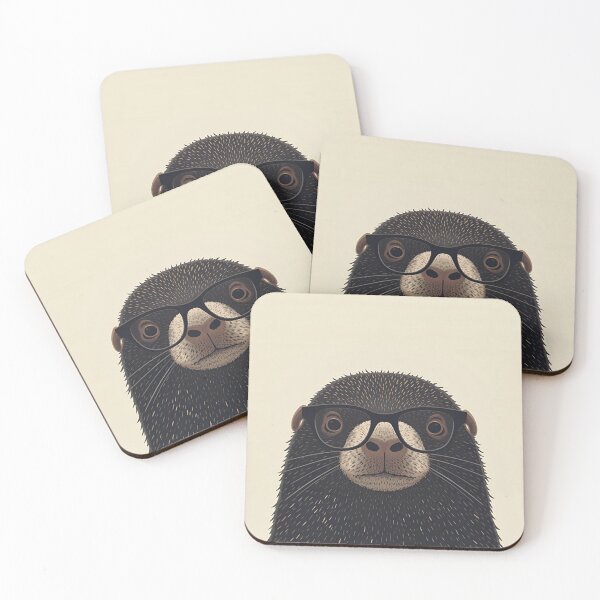 Item preview, Cute Mole with Glasses – Woodland Animal Illustration designed and sold by CuriousCherry.